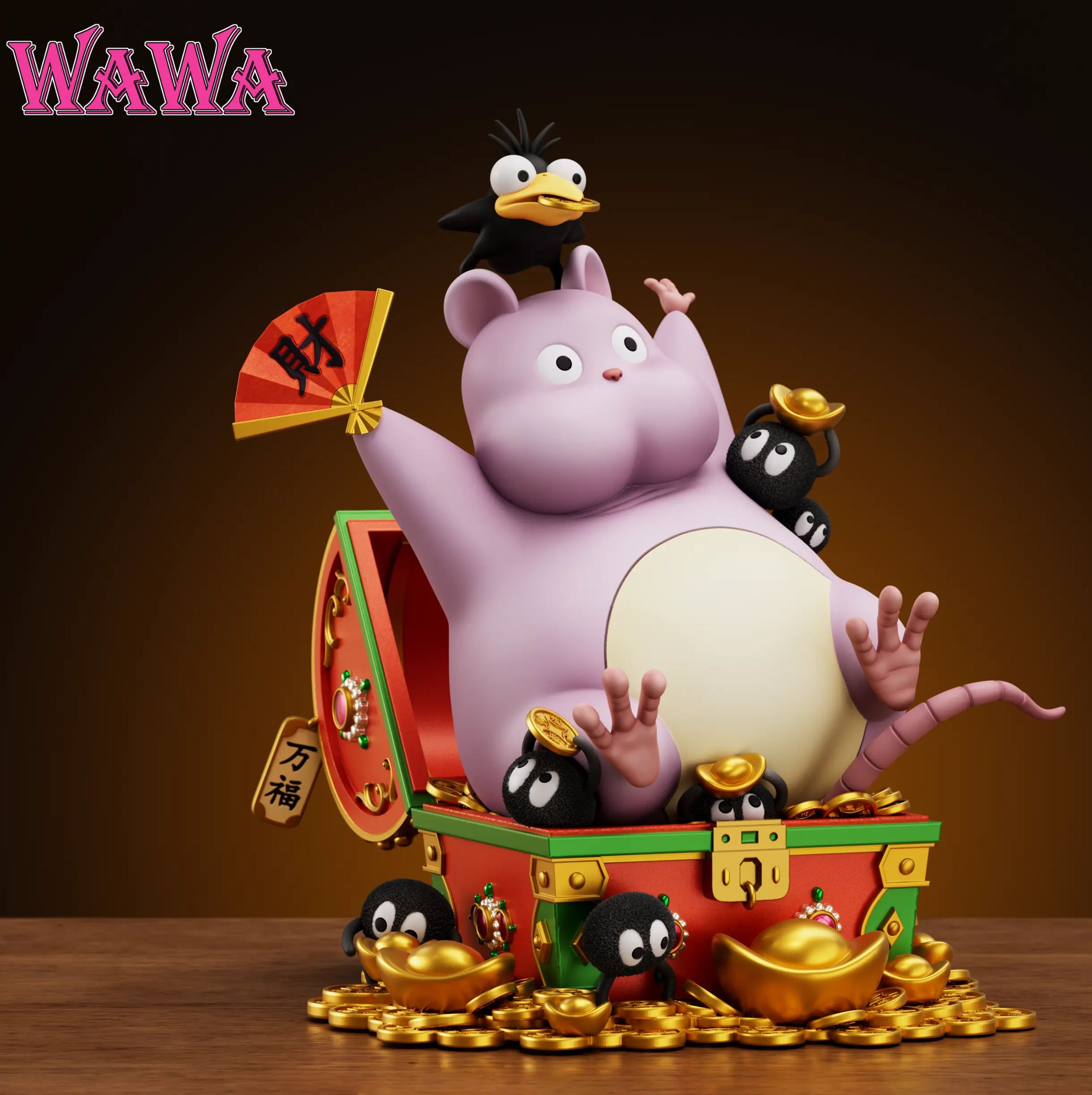 WAWA Studio - Lucky Boh Spirited Away Statue