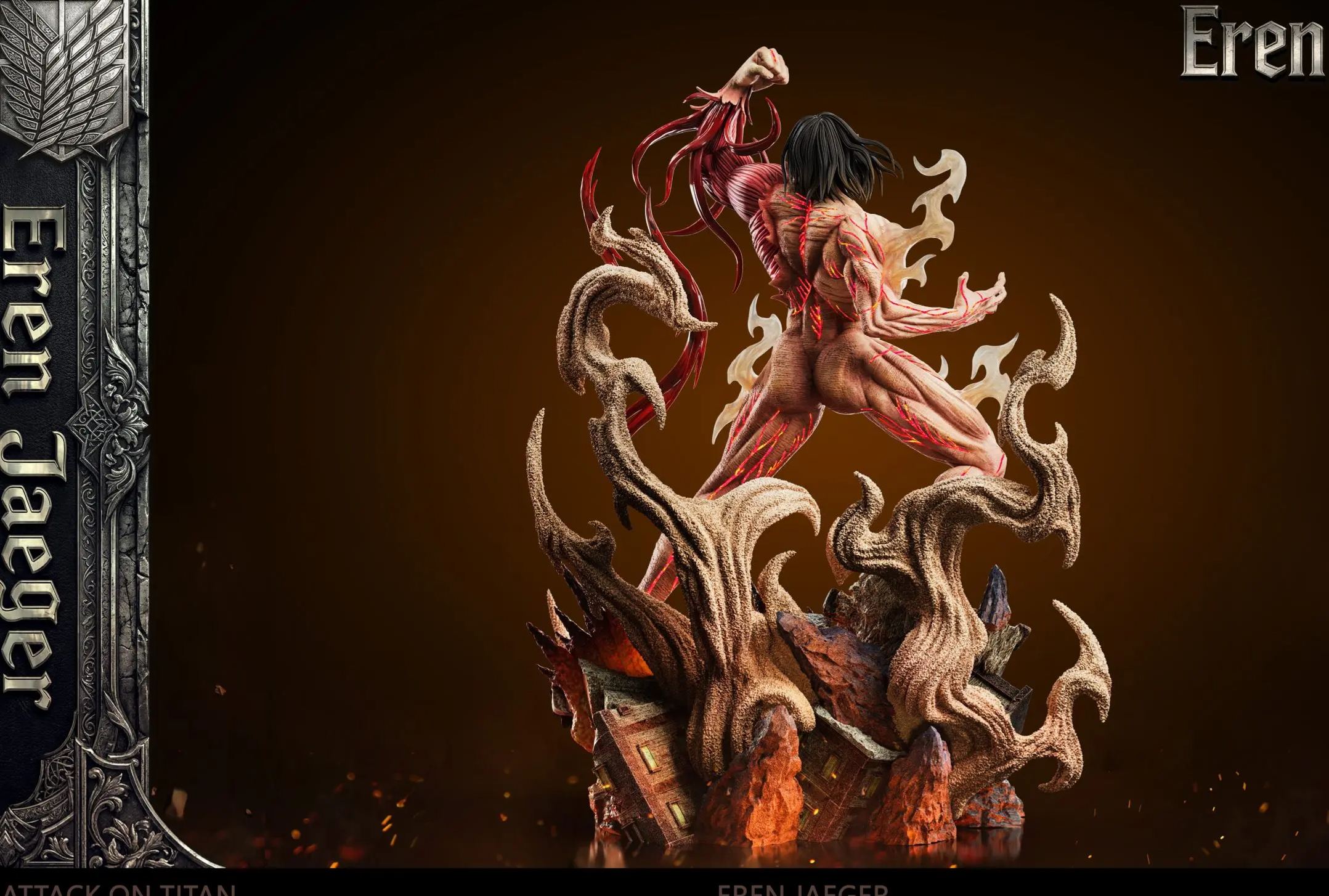 K1 Studio - Roaring Eren Jaeger Attack on Titan Statue 
