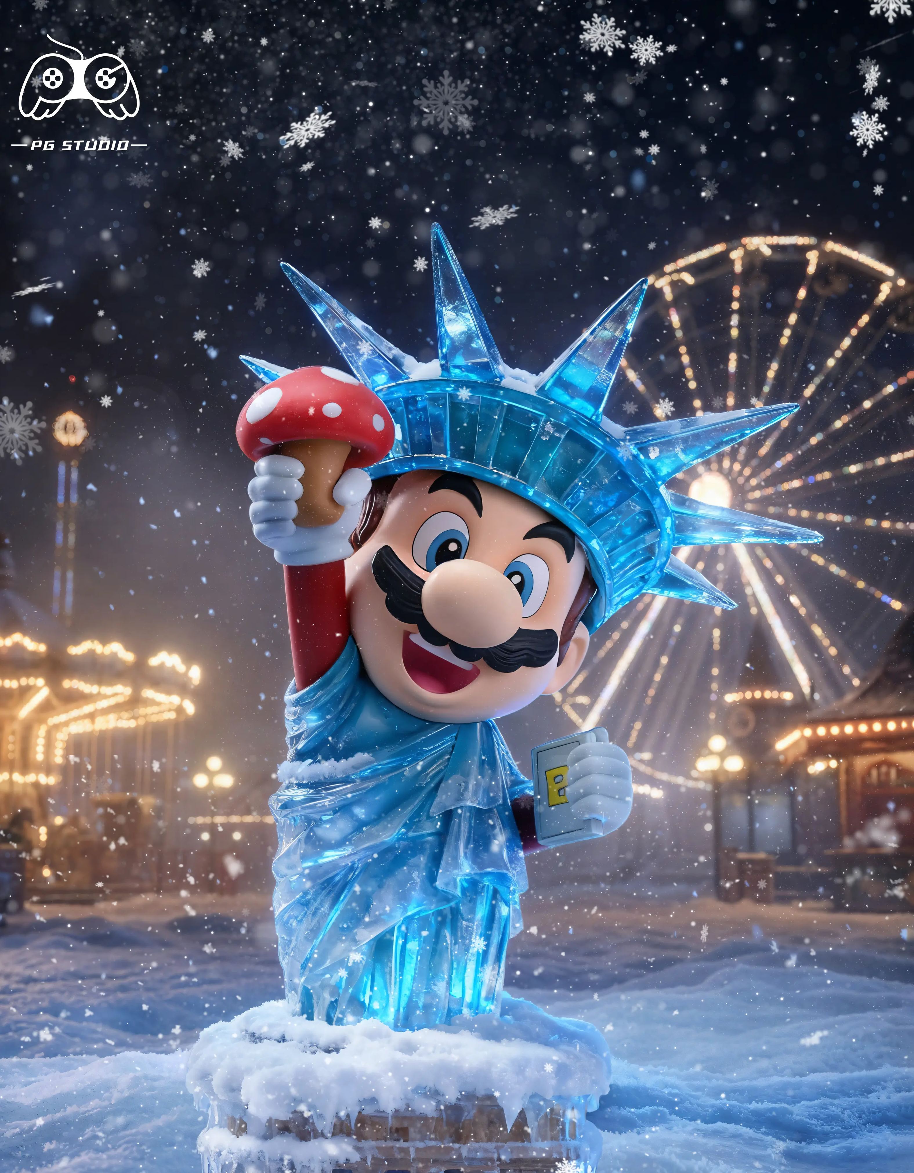 PG Studio - Mario Cosplay Statue of Liberty (Limited edition for winter) Super Mario Statue