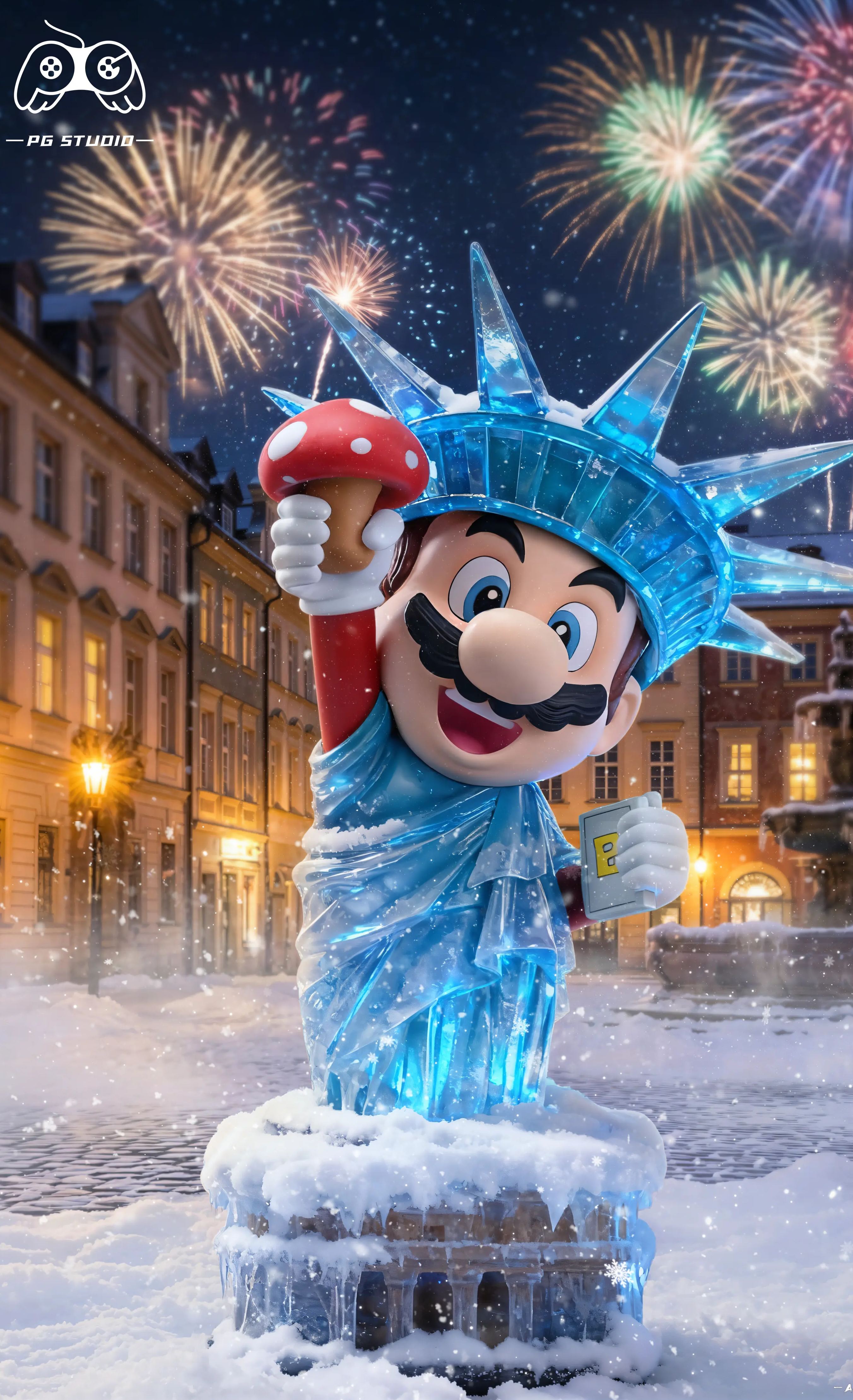 PG Studio - Mario Cosplay Statue of Liberty (Limited edition for winter) Super Mario Statue