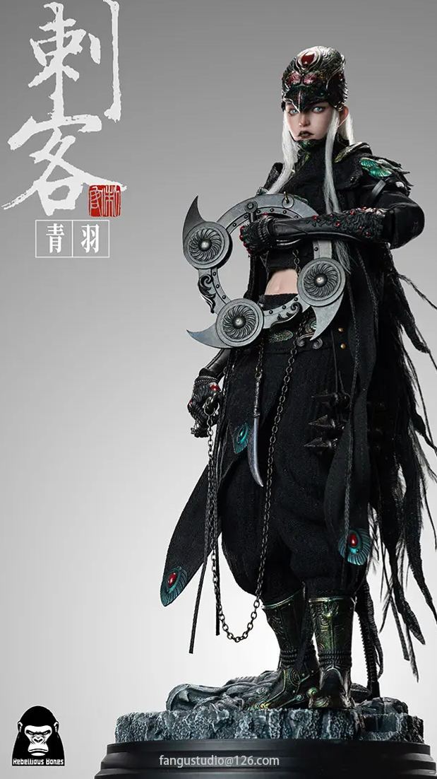 Rebellious Bones - 1/6 Assassin Qing Yu CK001 Ancient Wuxia Action Figure Licensed Statue 