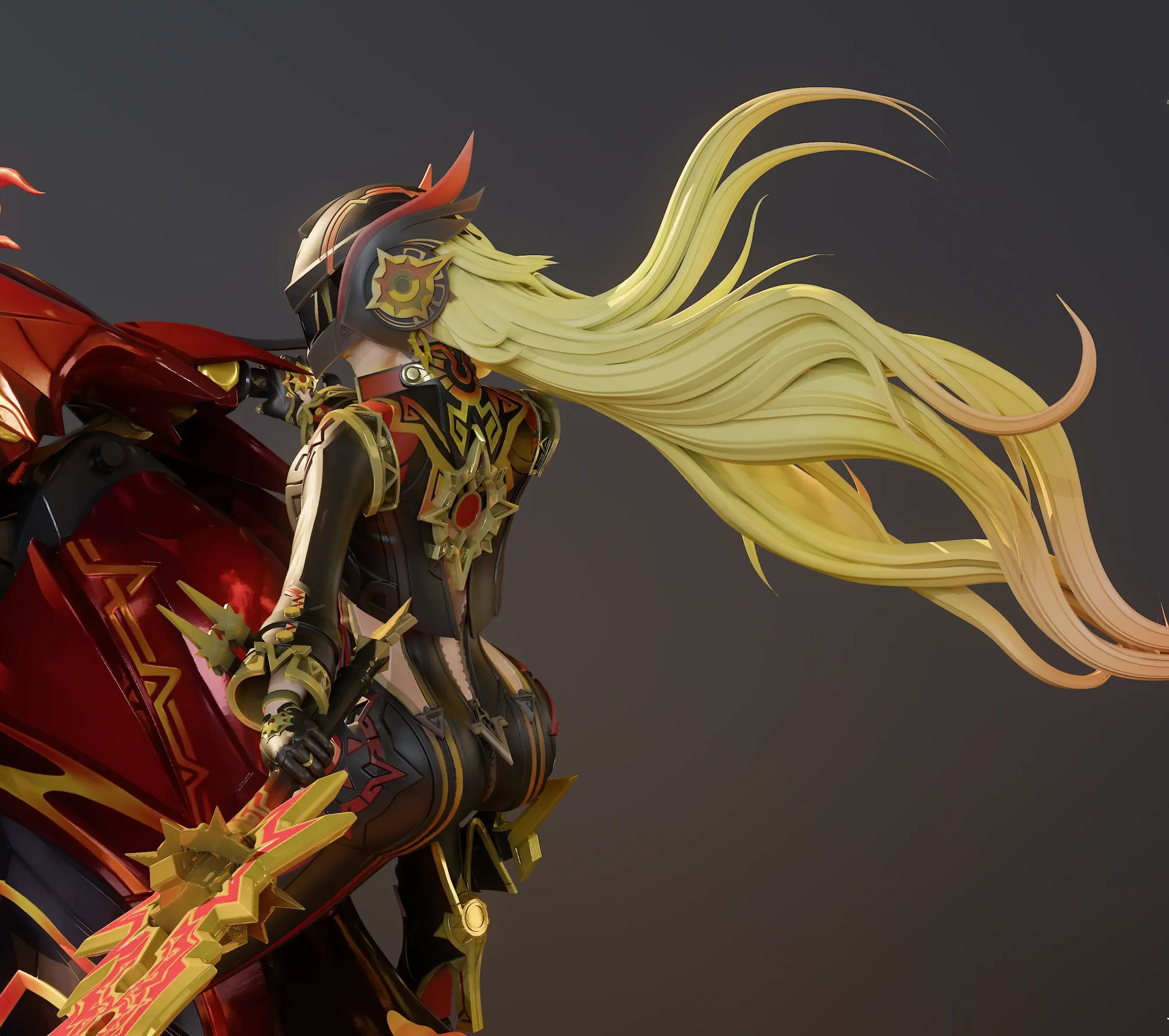 SEAGULL Studio - Scene Statue #01 Mavuika Genshin Impact Statue 