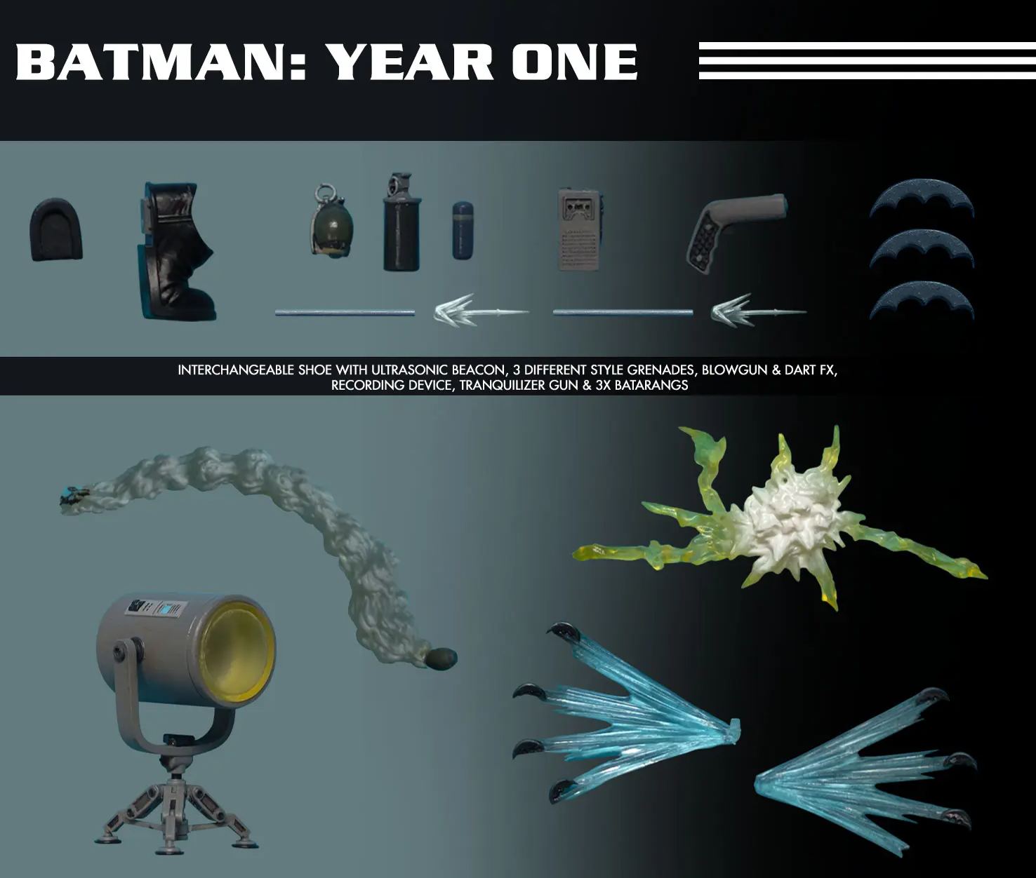Mezco Studio - ONE:12 Collective / DC Comics: Batman 1/12 Action Figure BATMAN YEAR ONE ver Licensed