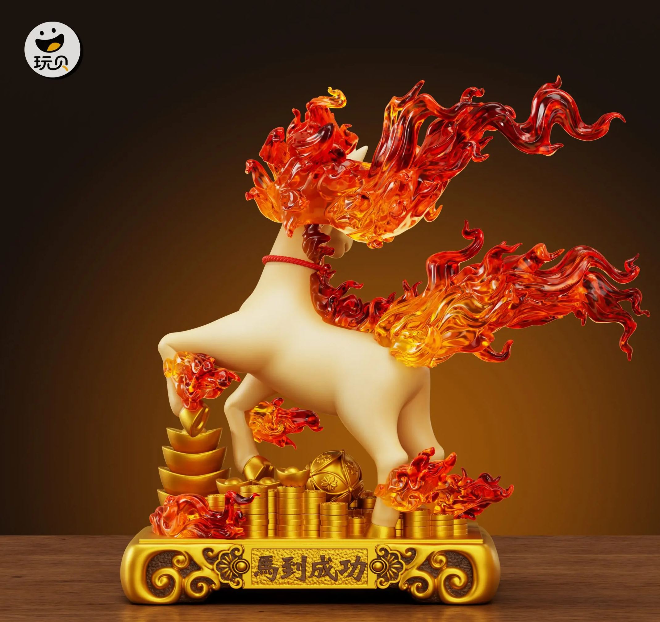 Wan Bei Studio - Rapidash Lucky Charm Figurine Pokemon Statue 