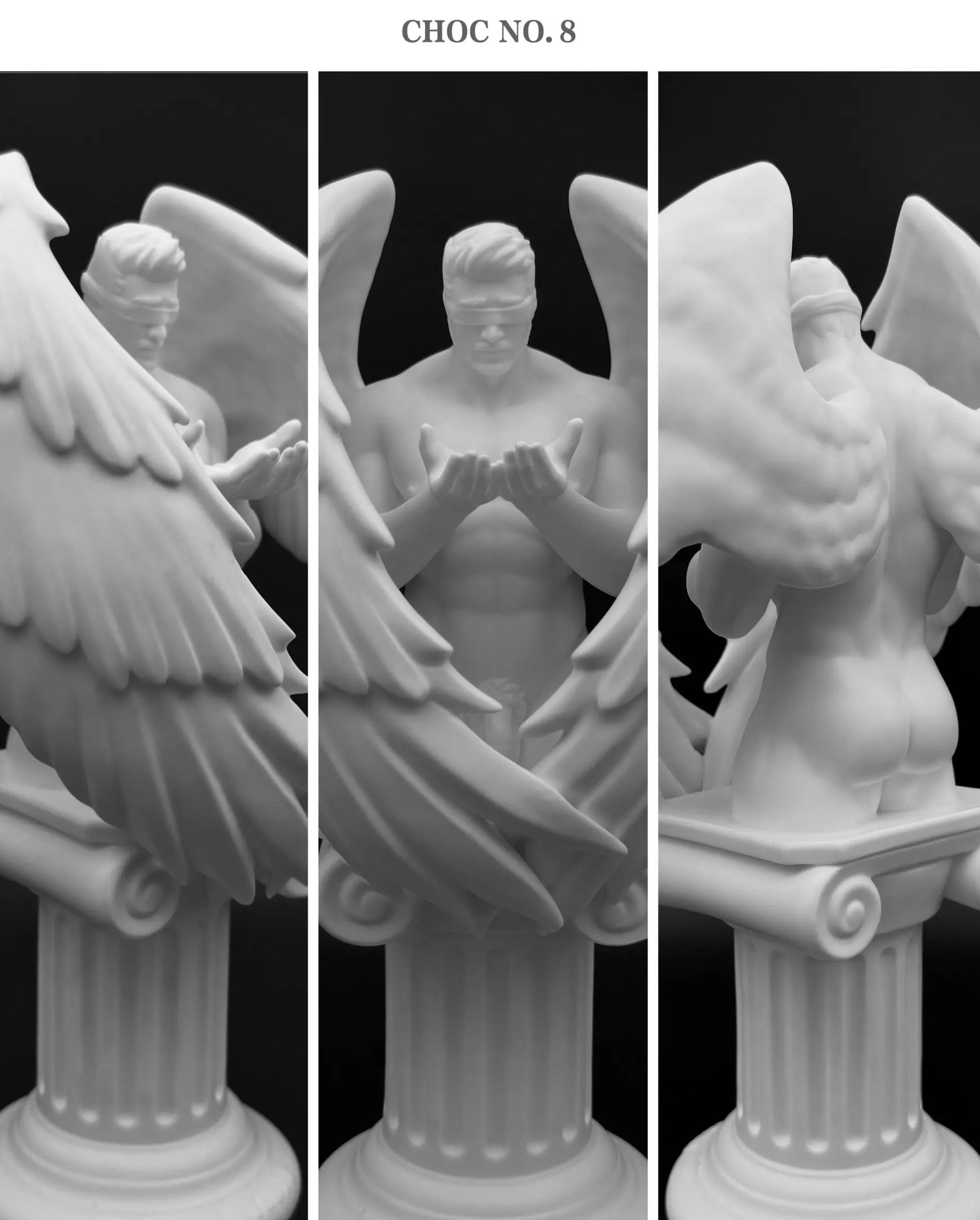 CHOC STUDIO - HOPE PORCELAIN CARVED CANDLE HOLDER SET Licensed Statue