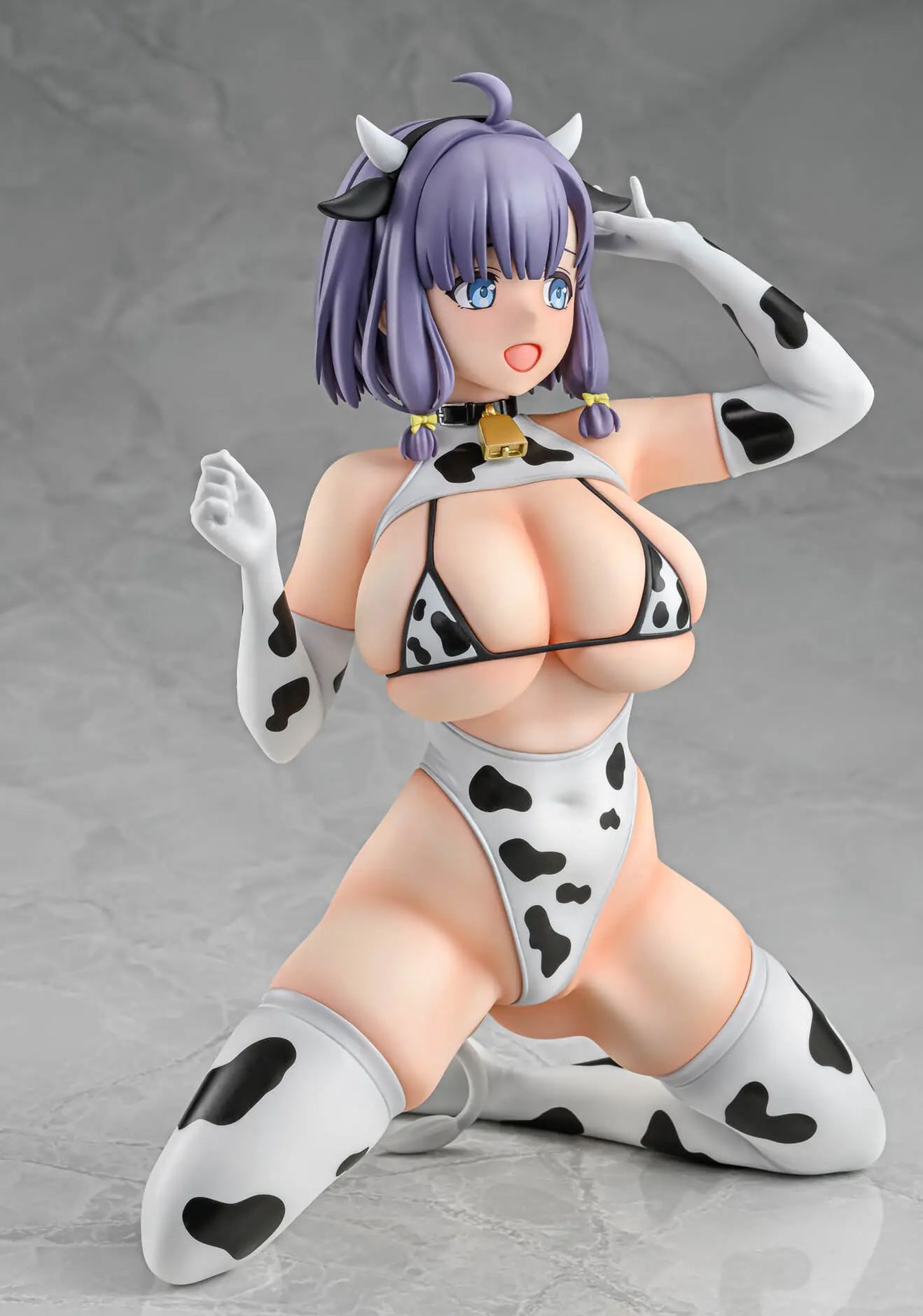 Q-six - Nukitashi THE ANIMATION Misaki Hotori Cow Pattern Costume 1/5 Complete Figure Licensed Statue