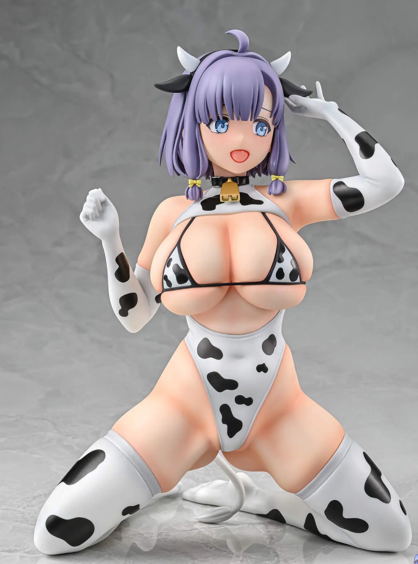 Q-six - Nukitashi THE ANIMATION Misaki Hotori Cow Pattern Costume 1/5 Complete Figure Licensed Statue