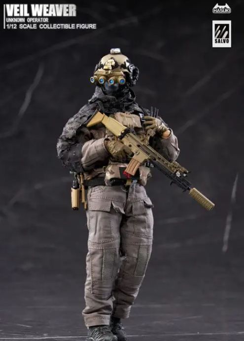 HASUKI - SALVO Series SA04 Veil Weaver 1/12 Complete Model Action Figure Licensed 