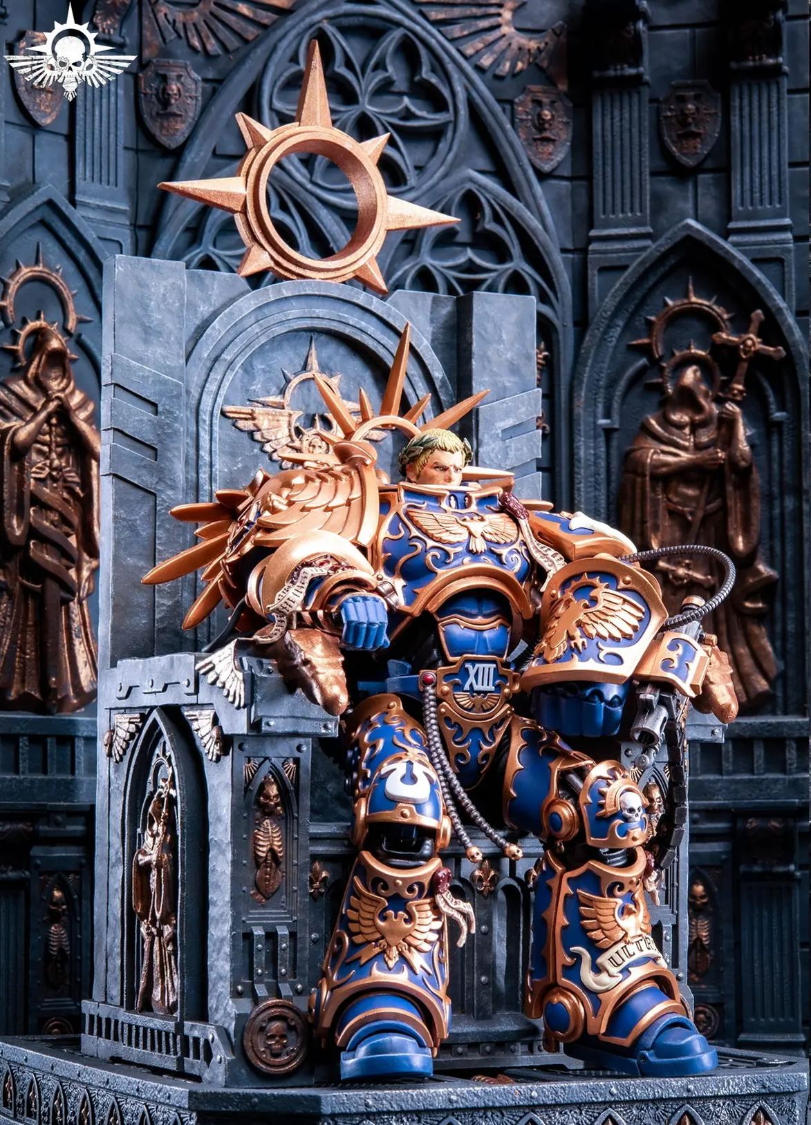 Xing Lan Gong Fang - Universal Warhammer-style Temple Primarch Throne Main Wall GT005A X Primarch Throne GT005B Licensed Statue