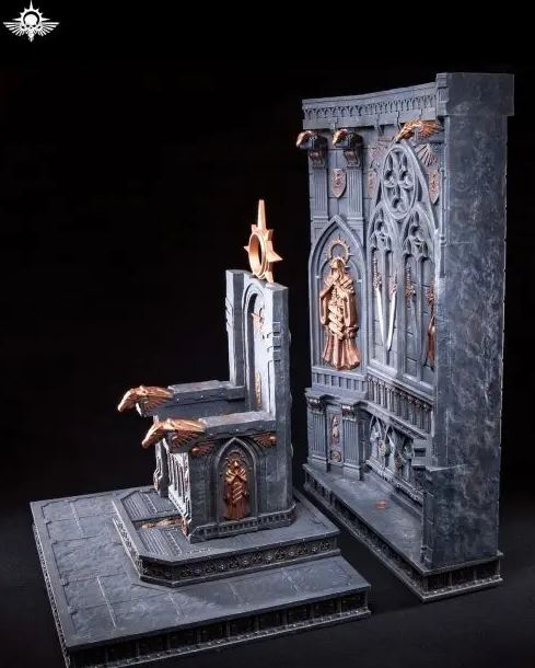 Xing Lan Gong Fang - Universal Warhammer-style Temple Primarch Throne Main Wall GT005A X Primarch Throne GT005B Licensed Statue