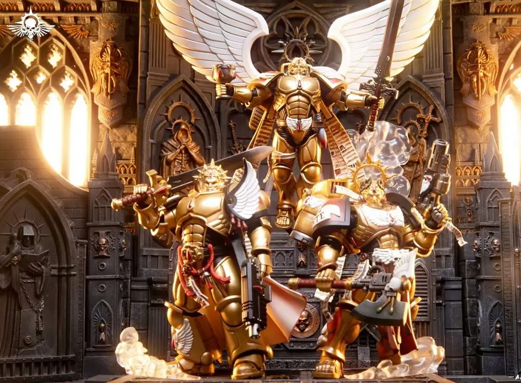 Xing Lan Gong Fang - Universal Warhammer-style Temple Primarch Throne Main Wall GT005A X Primarch Throne GT005B Licensed Statue