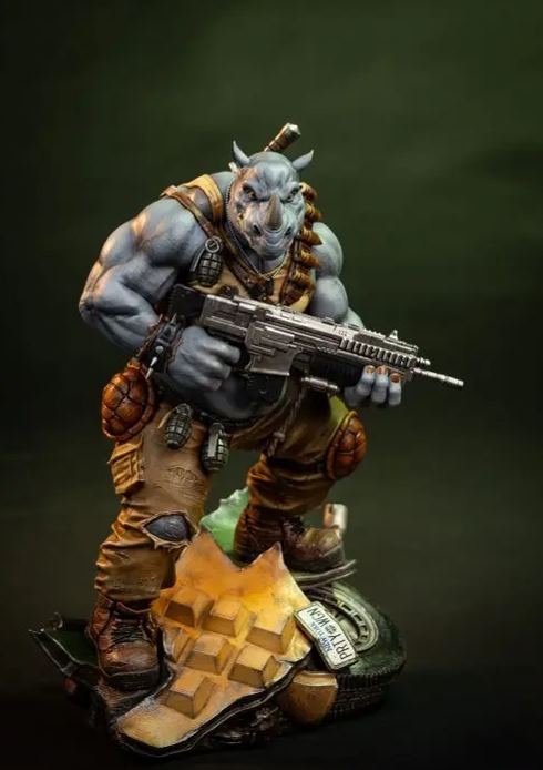 Premium Collectibles Studio - TMNT Legends Rocksteady Statue Licensed
