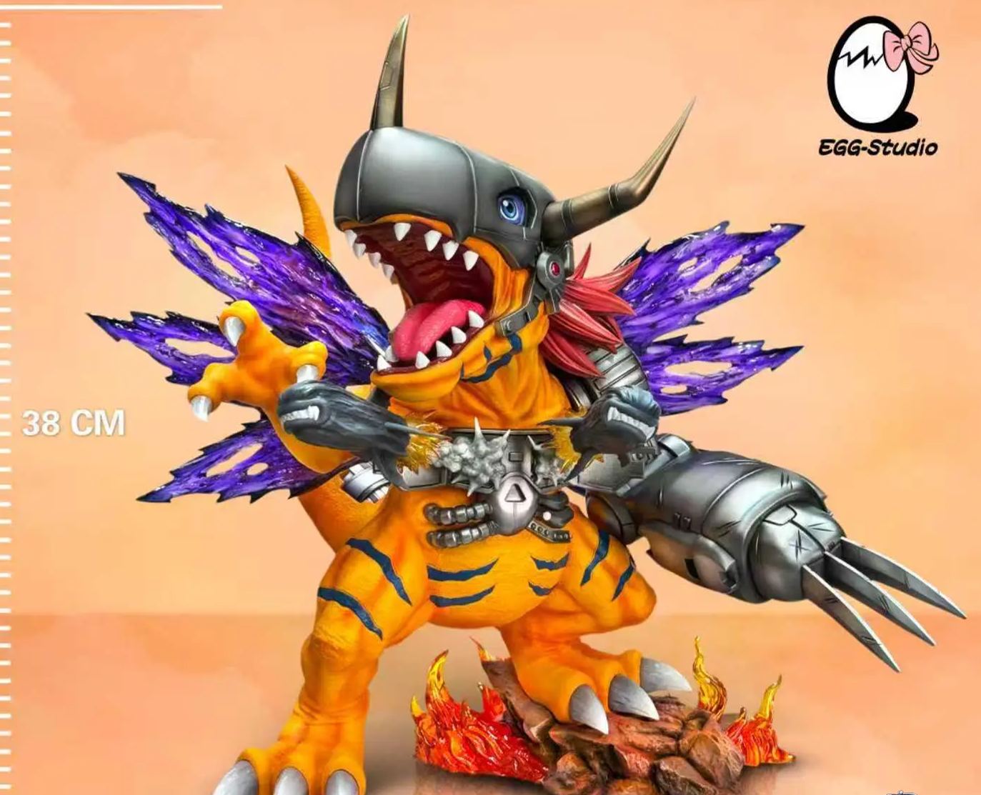 EGG Studio - Metal Greymon Digimon Statue