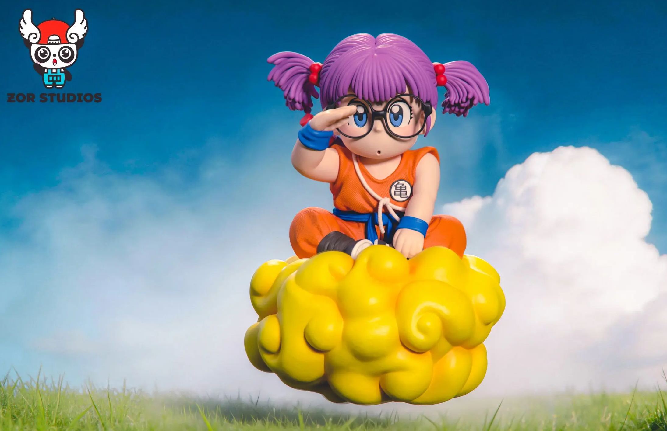 ZOR Studio - Arale Riding the Flying Nimbus X Running Goku Dr. Slump X Dragon Ball