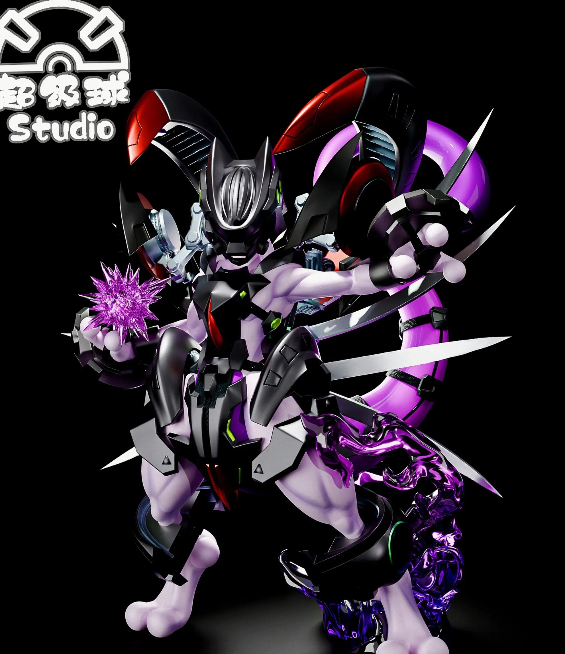 Chao Ji Qiu Studio - Armored Mewtwo Pokemon Statue