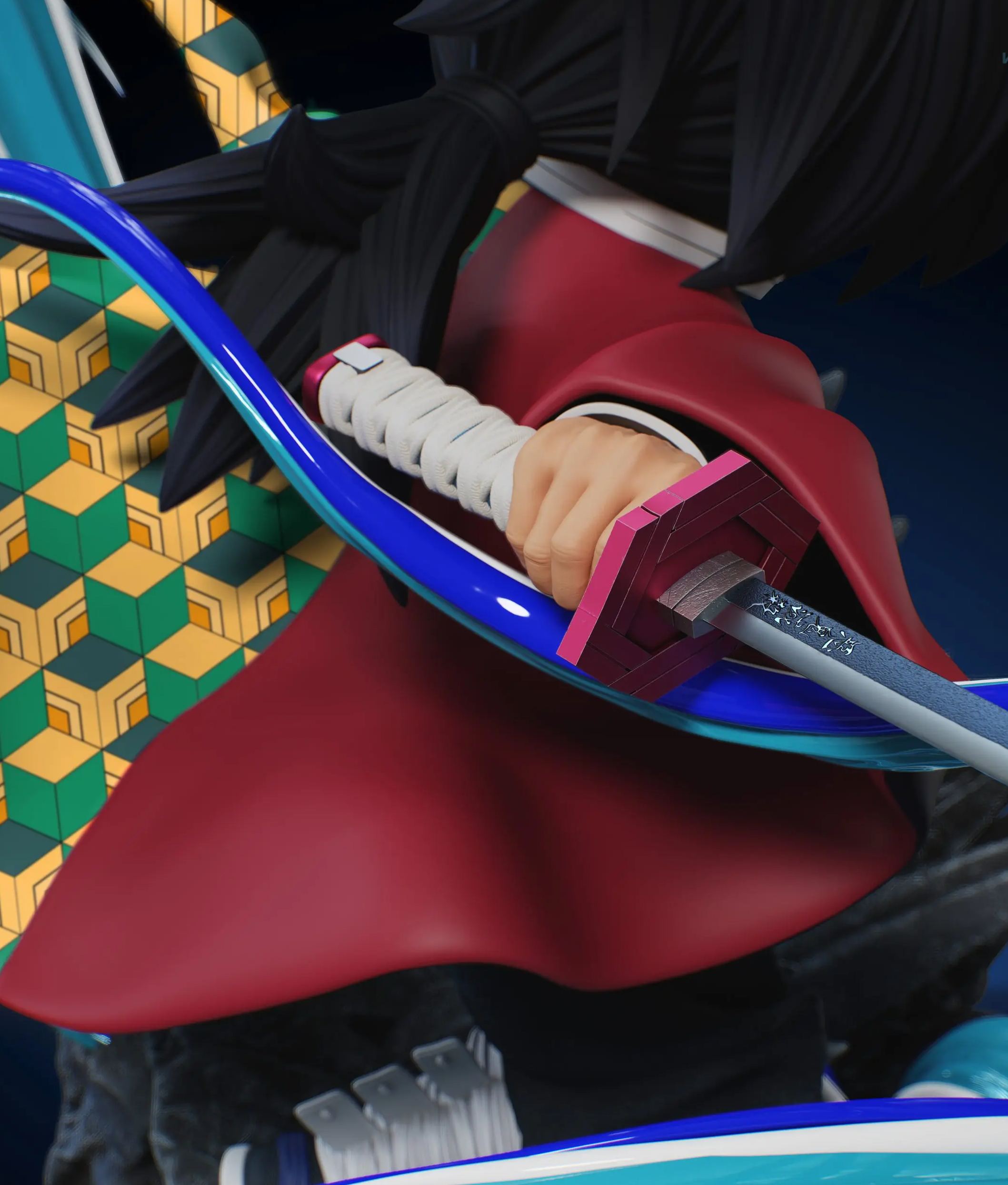 WISTERIA Studio - Hashira #01 Water Hashira Giyu Tomioka Demon Slayer Statue