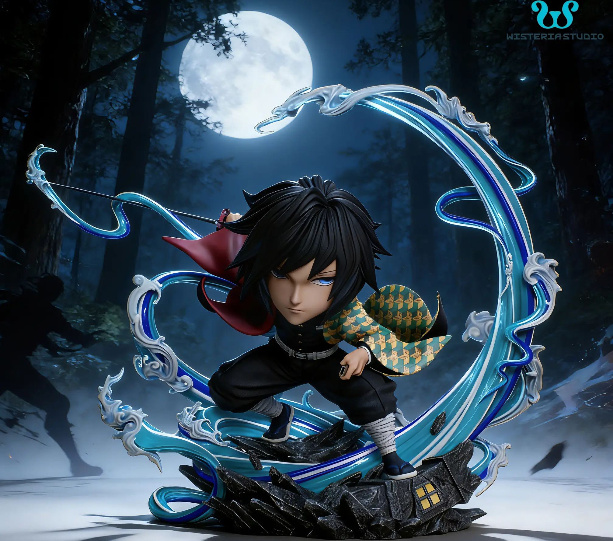 WISTERIA Studio - Hashira #01 Water Hashira Giyu Tomioka Demon Slayer Statue