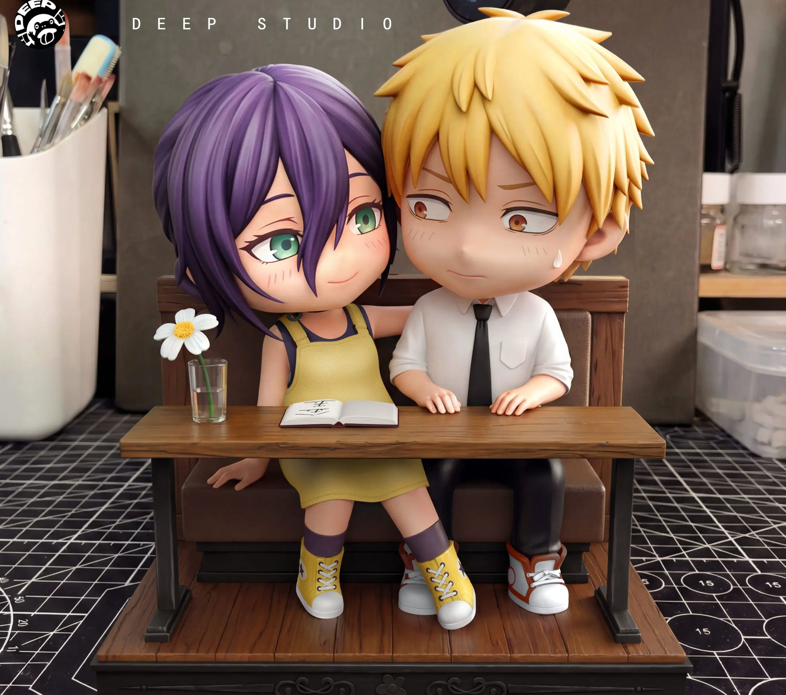 DEEP Studio - Reze X Denji in a Coffee Shop Chainsaw Man