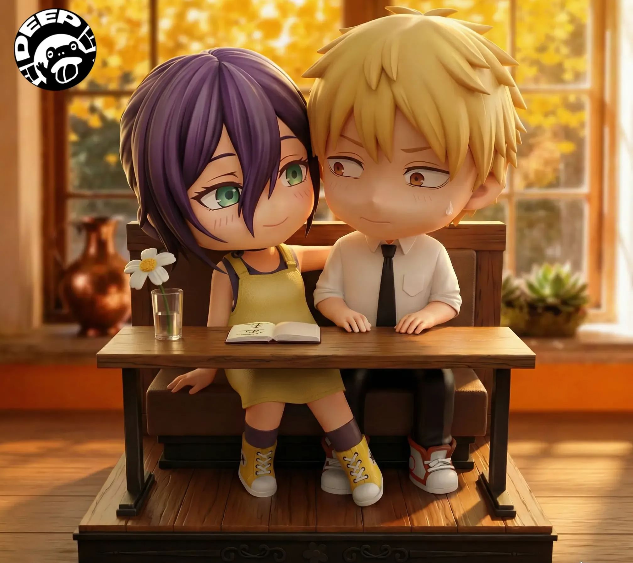 DEEP Studio - Reze X Denji in a Coffee Shop Chainsaw Man