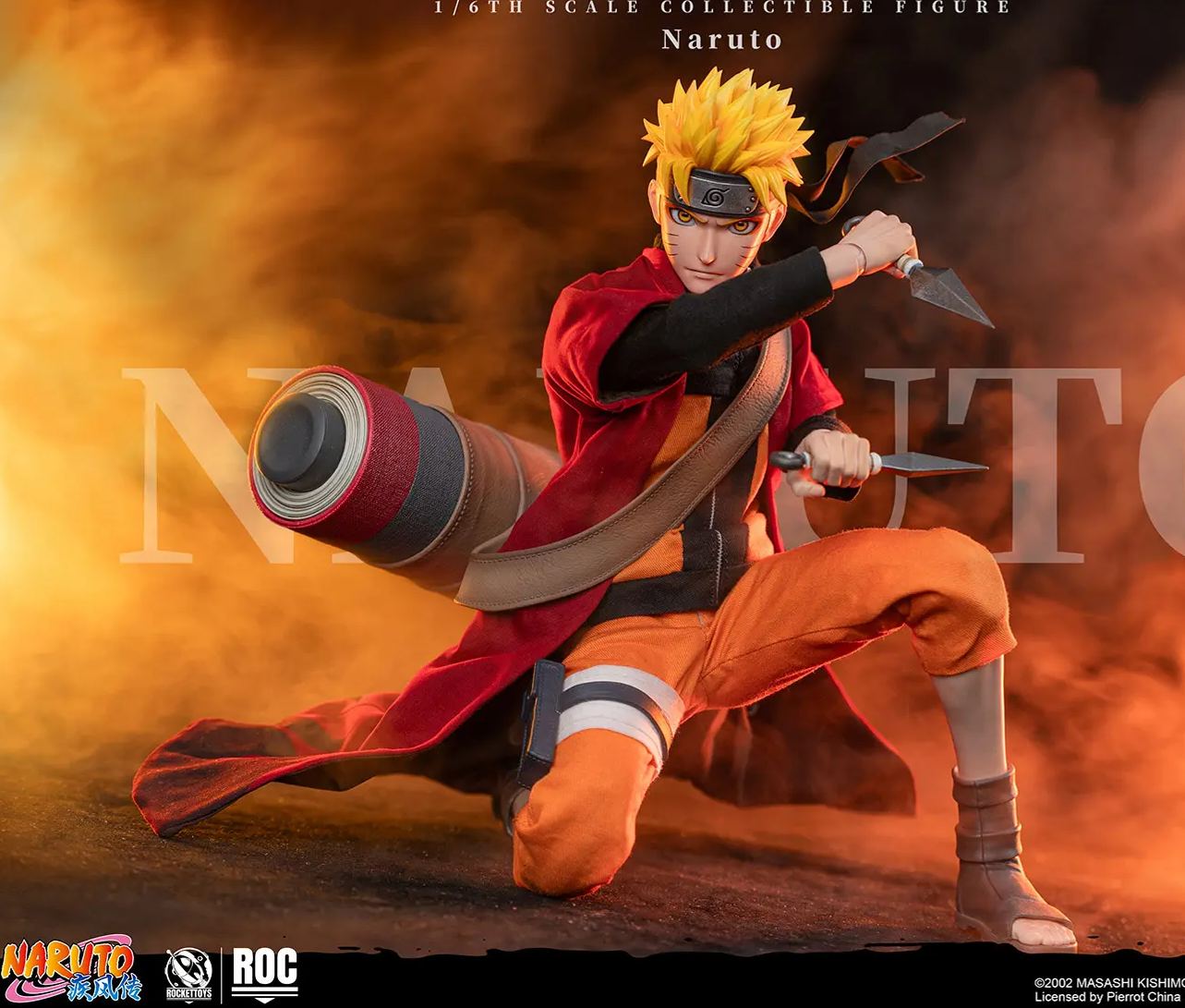 ROCKETTOYS Studio - Naruto Shippuden Naruto Uzumaki Sage Mode Ver. X Battle Damage Ver. 1/6 Action Figure Licensed