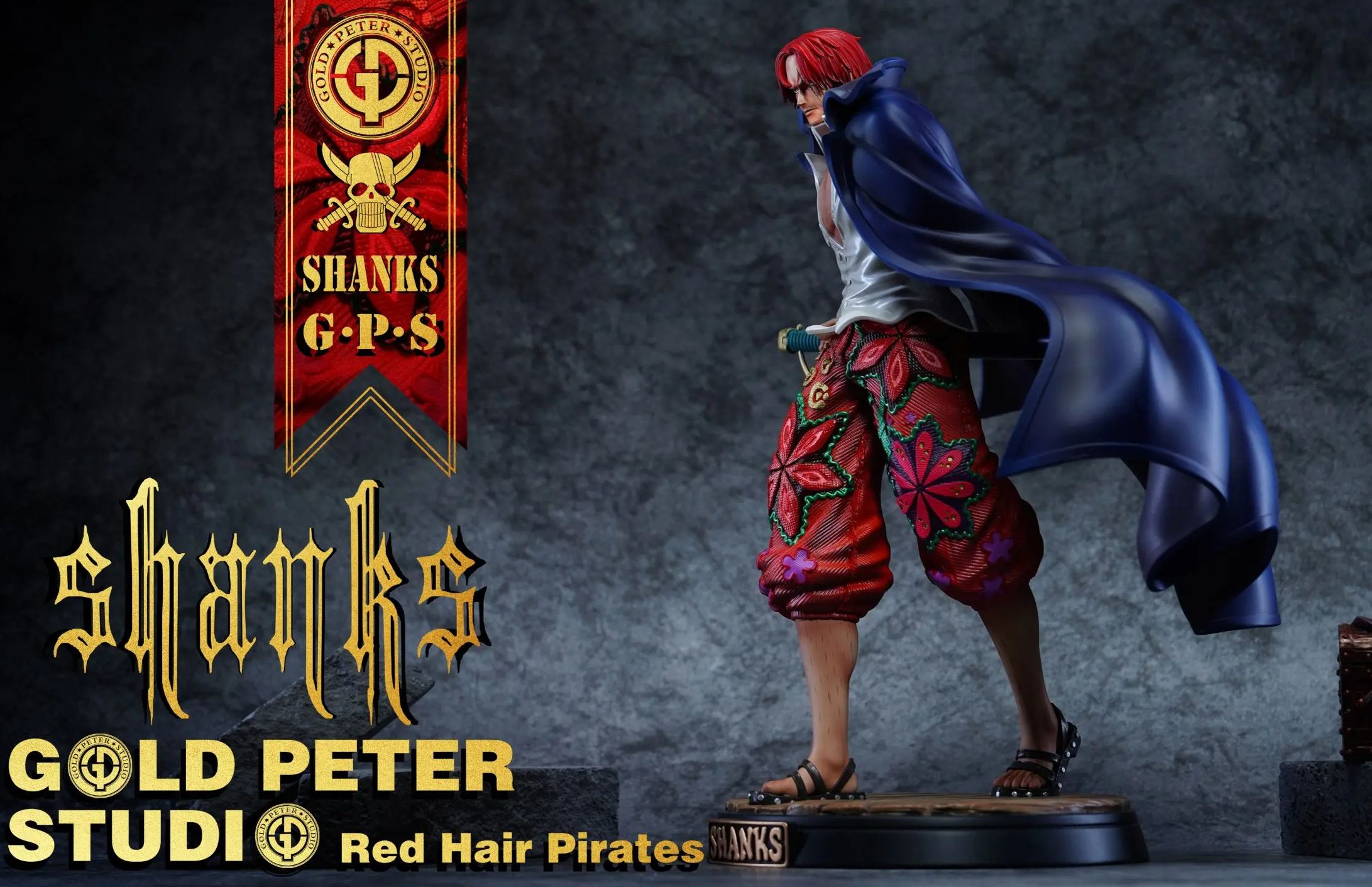 Gold Peter Studio - Shanks Red Hair Pirates One Piece Statue 