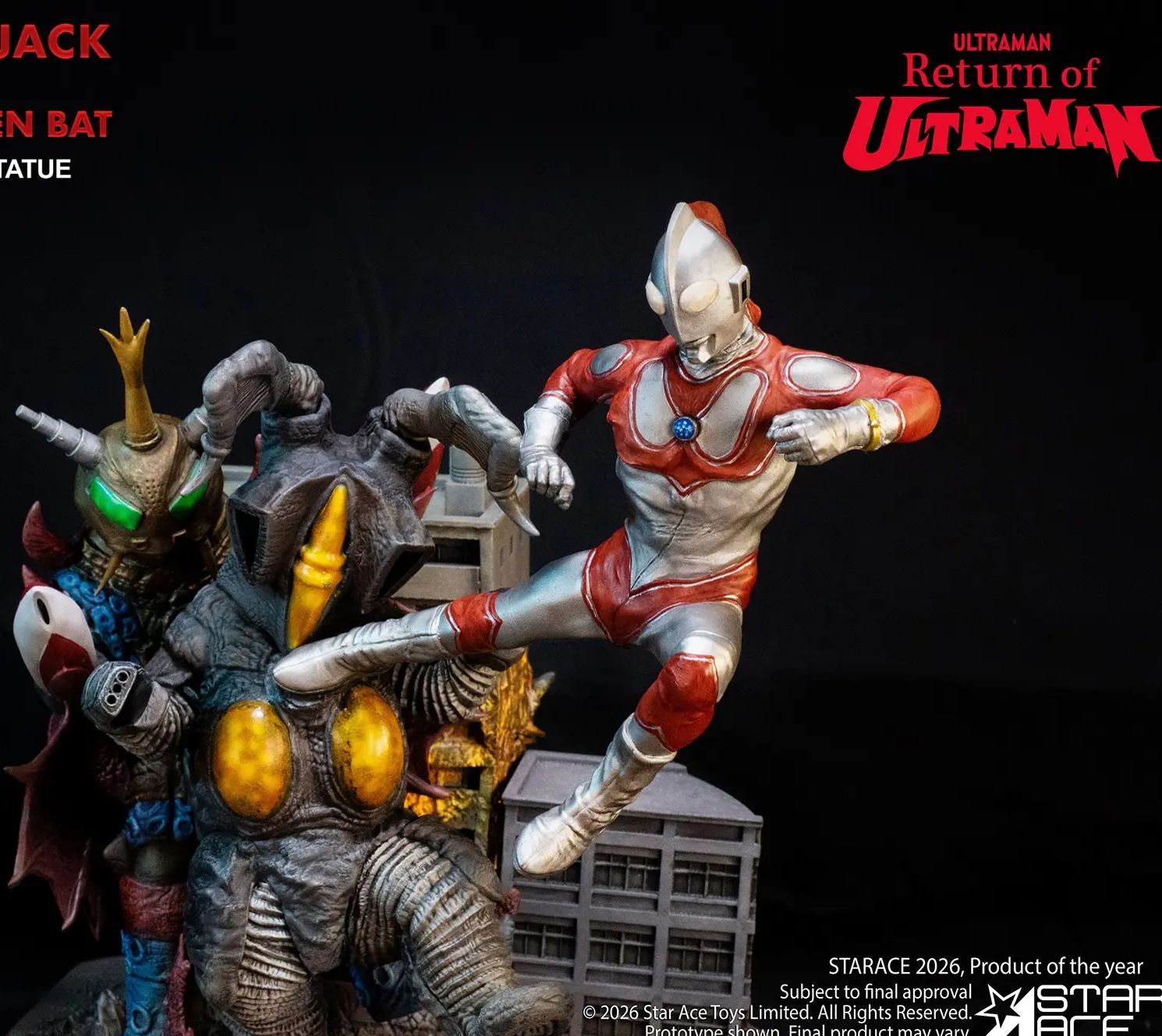 Star Ace Toys - Ultraman Jack vs Zetton II X Alien Bat Battle scene diorama statue SA8067 Licensed Statue