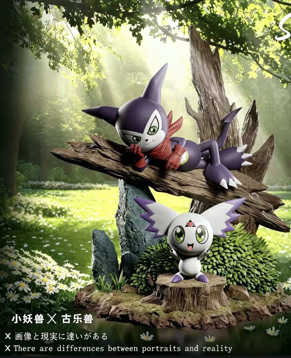 Slash Studio Culumon X Impmon Digimon statue