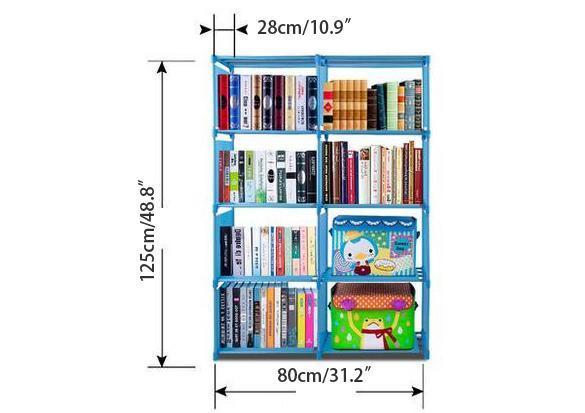 Bookcase 4 Shelf Storage Bookshelf Wood Furniture Adjustable Book Shelving