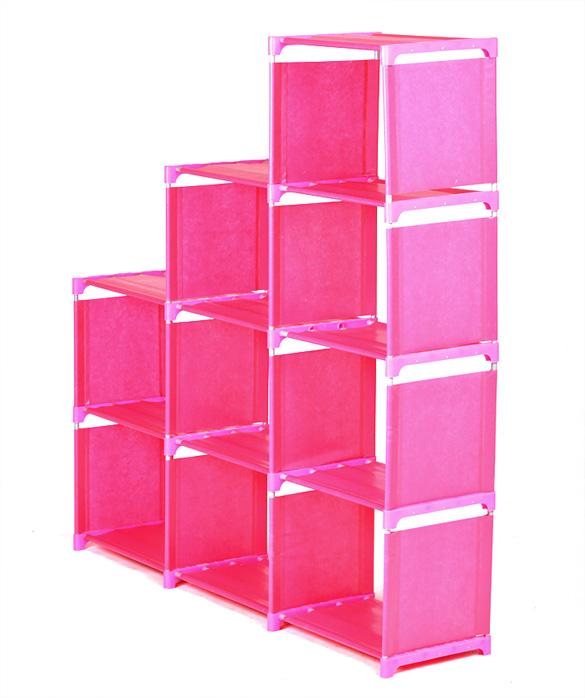 Home Furniture Adjustable Bookcase Storage Bookshelf with 9 Book Shelves