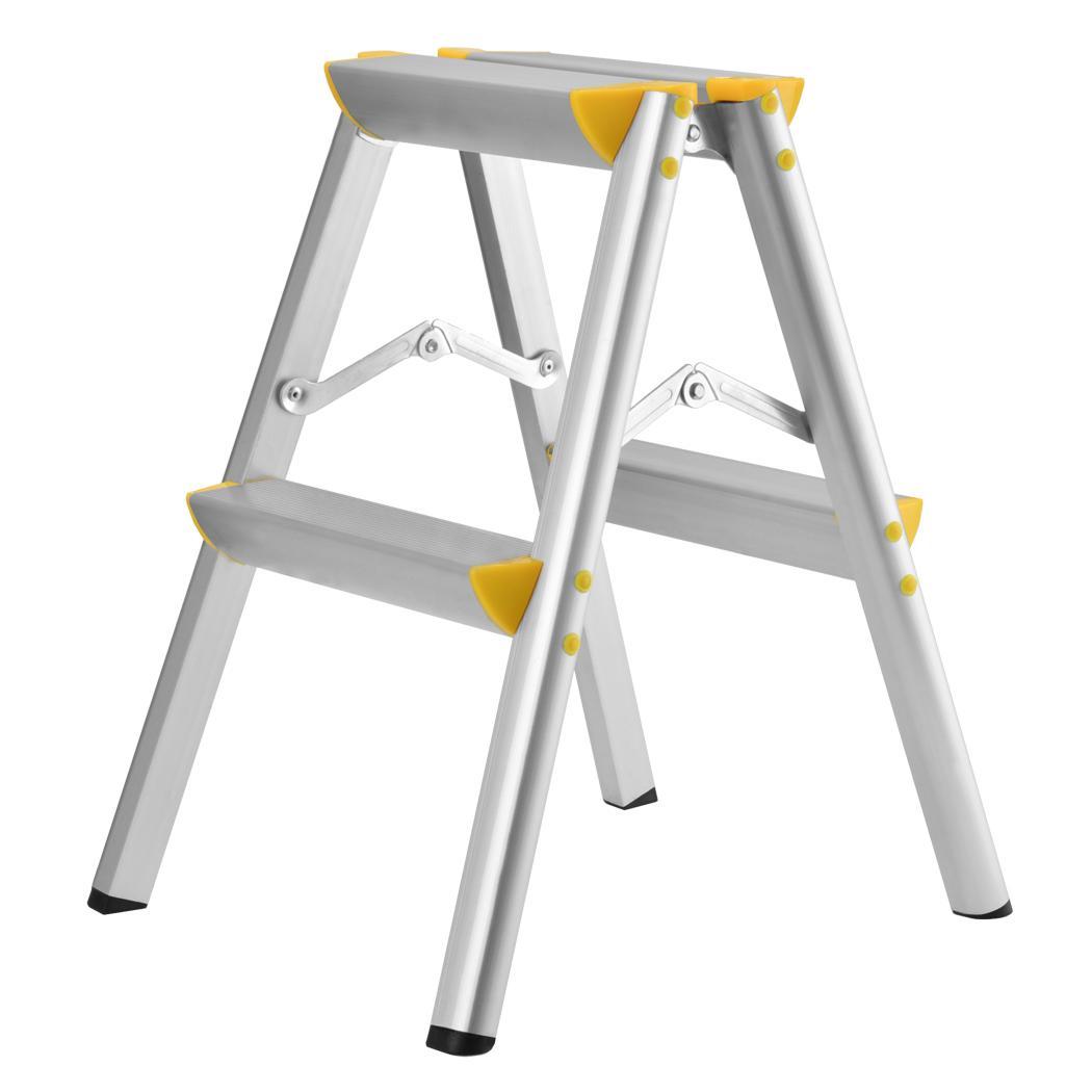 Portable Step Two Double-sided Aluminum Folding Household Ladder