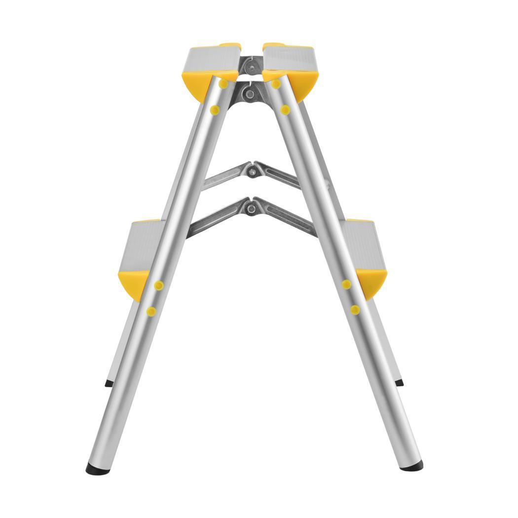 Portable Step Two Double-sided Aluminum Folding Household Ladder