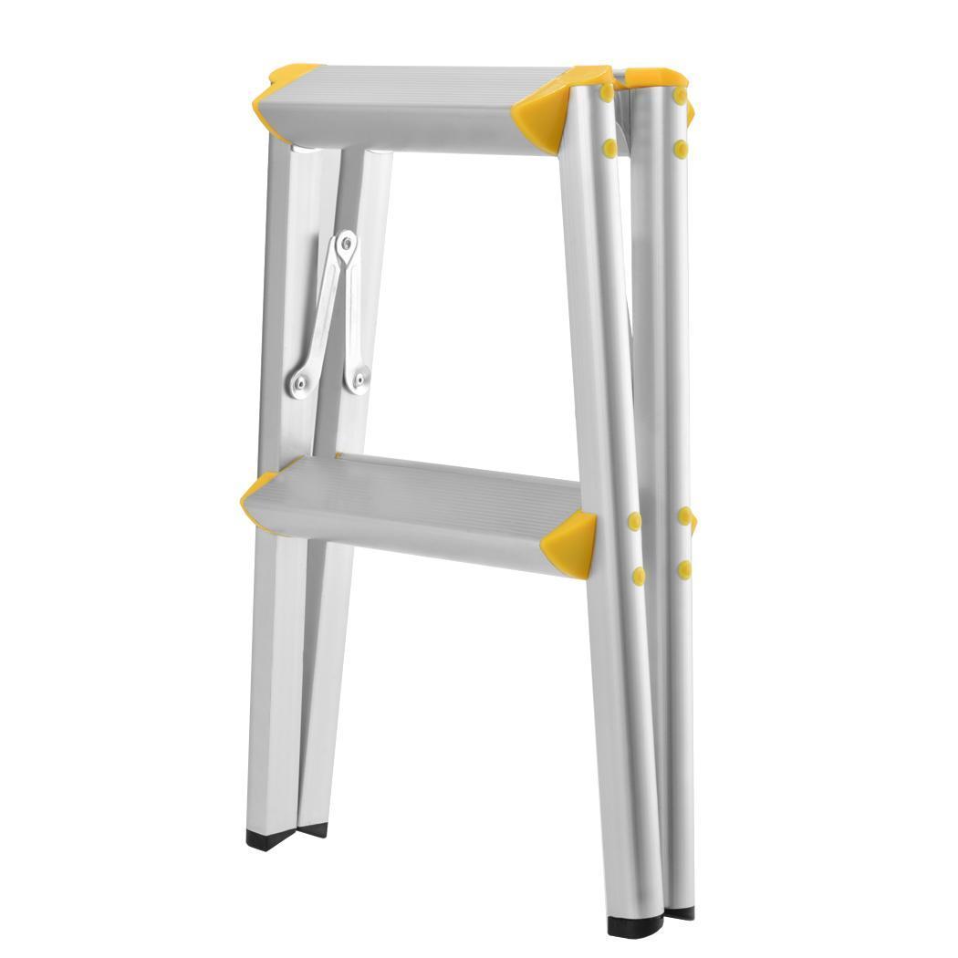 Portable Step Two Double-sided Aluminum Folding Household Ladder