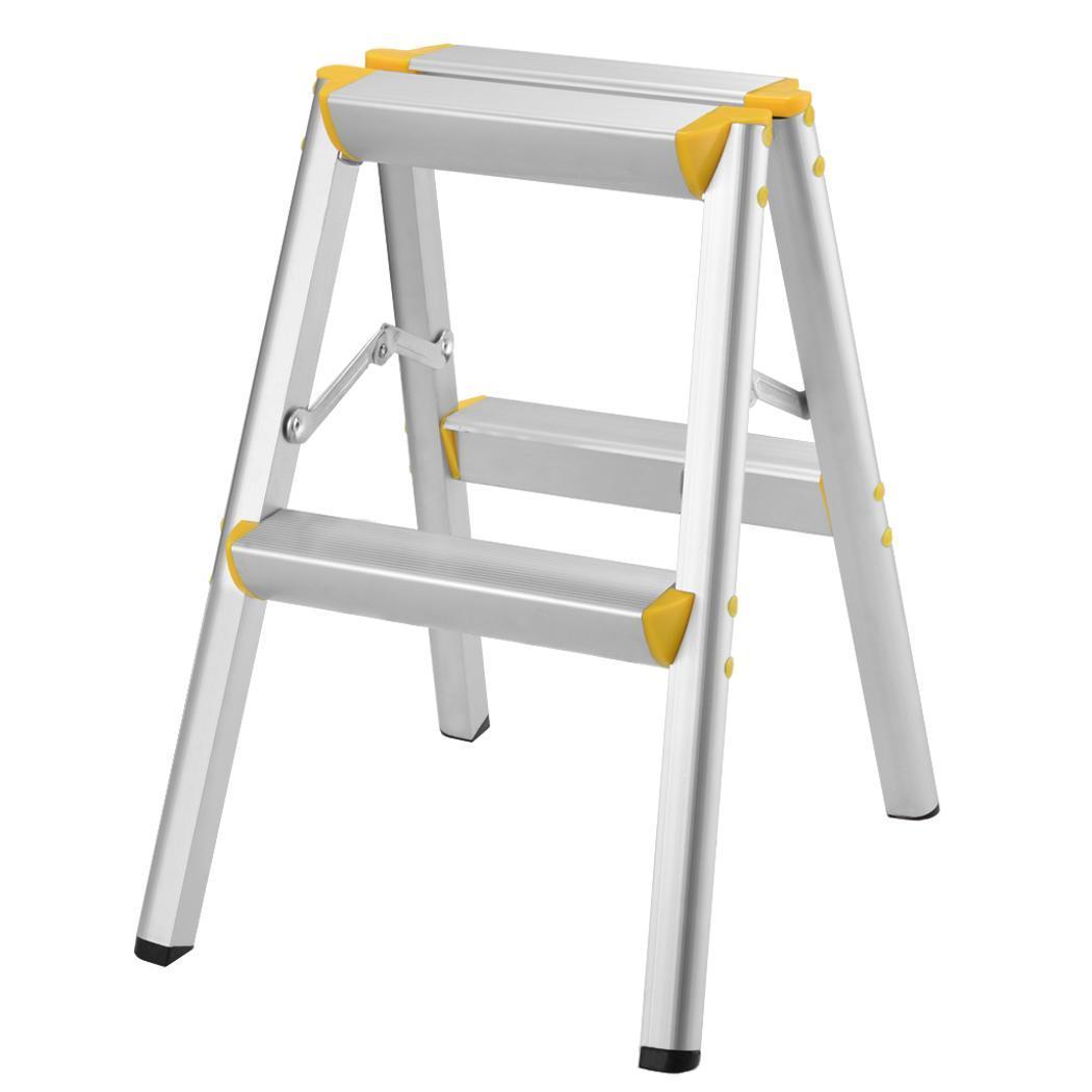 Portable Step Two Double-sided Aluminum Folding Household Ladder