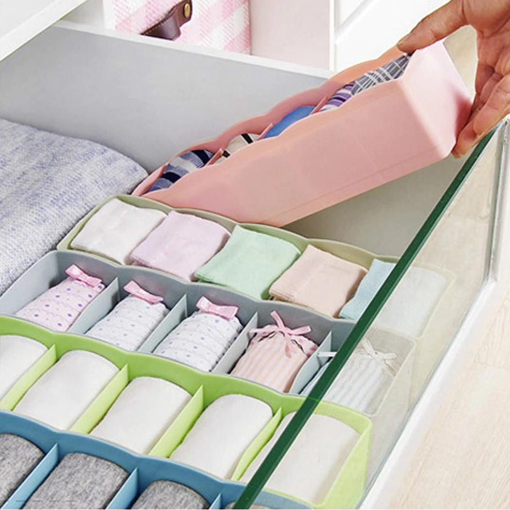 New 5 Cells Socks Underwear Ties Storage Box Bra Drawer Closet Home Organizer