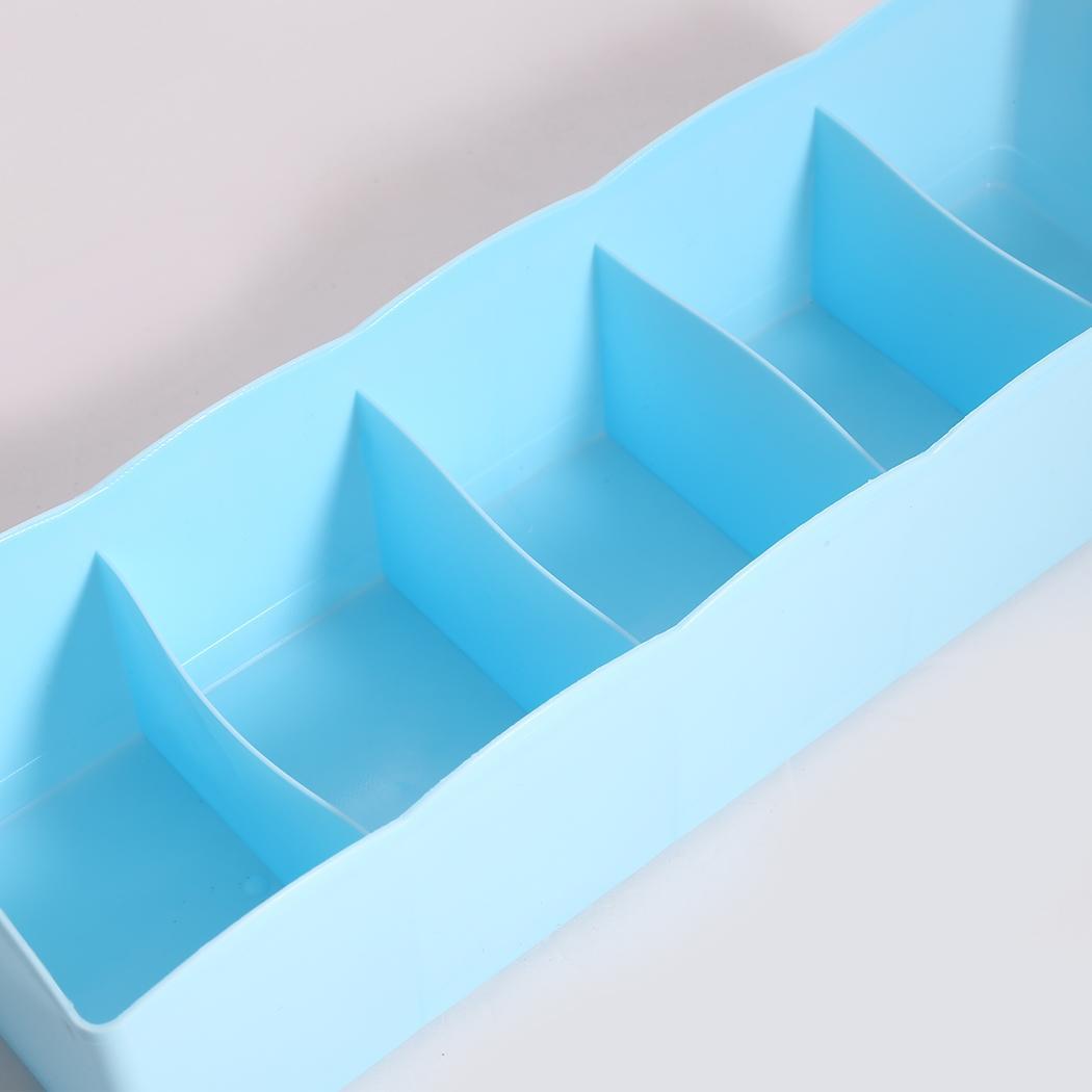 New 5 Cells Socks Underwear Ties Storage Box Bra Drawer Closet Home Organizer