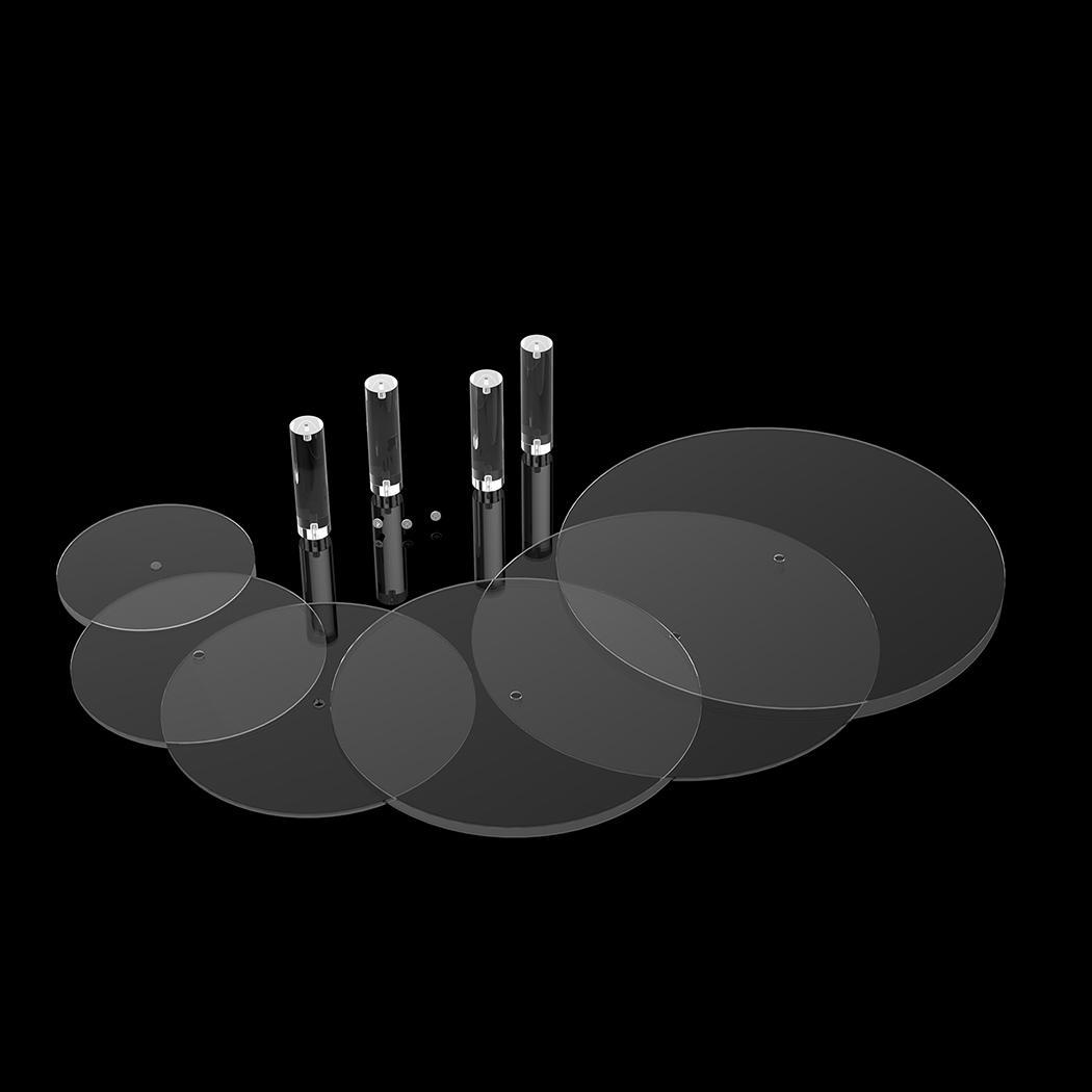 6 Tier Acrylic Round Transparent Cake Stand For Wedding Party Birthday Display