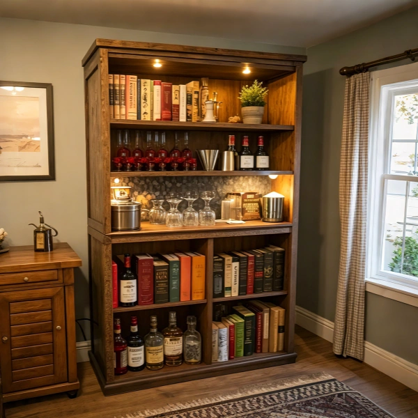 Bookshelf Hidden Bar
