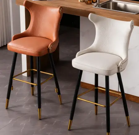 Upholstered Bar Stools with Wingback
