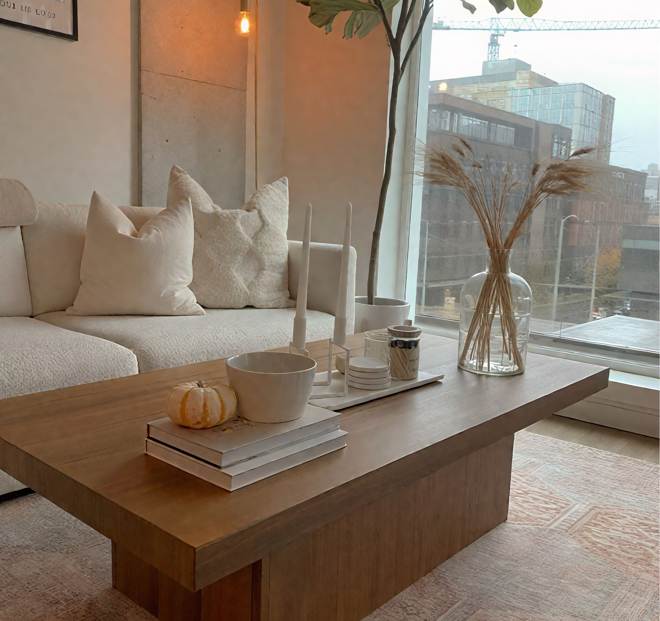 brown coffee table