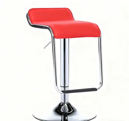 red metal bar stool