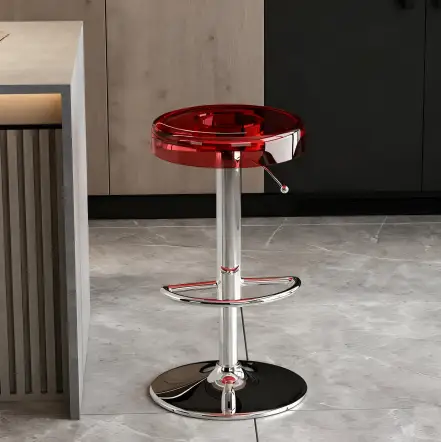Red Swivel Bar Stool