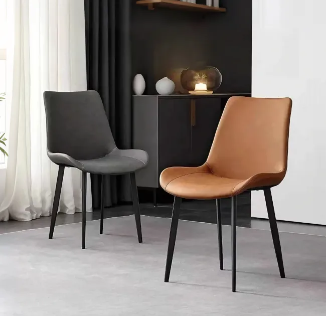 Low Back Faux Leather Dining Chair