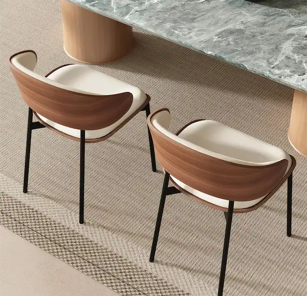 Wooden and Leather Dining Chair