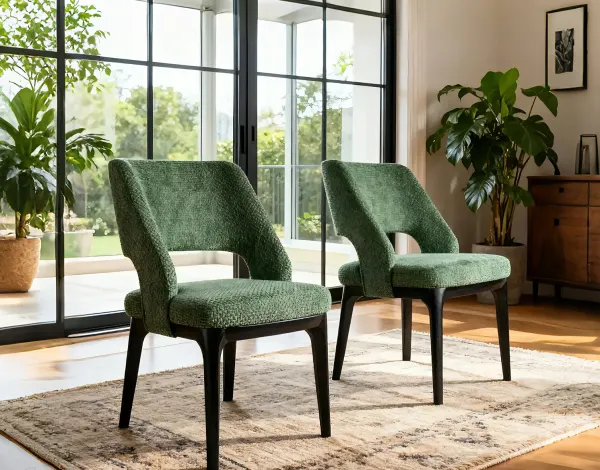 Cotton Linen Upholstered Dining Chair