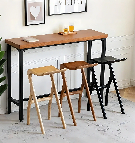 Wood Minimalist Backless Bar Stools