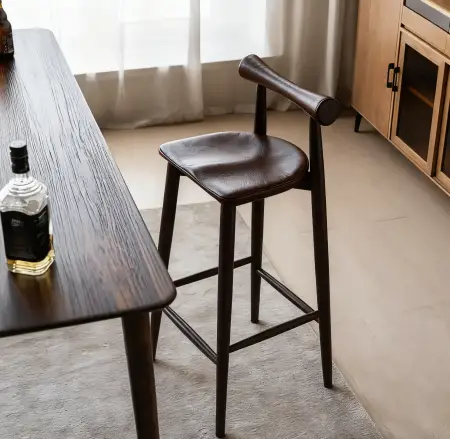 Wood Seat Bar Stool