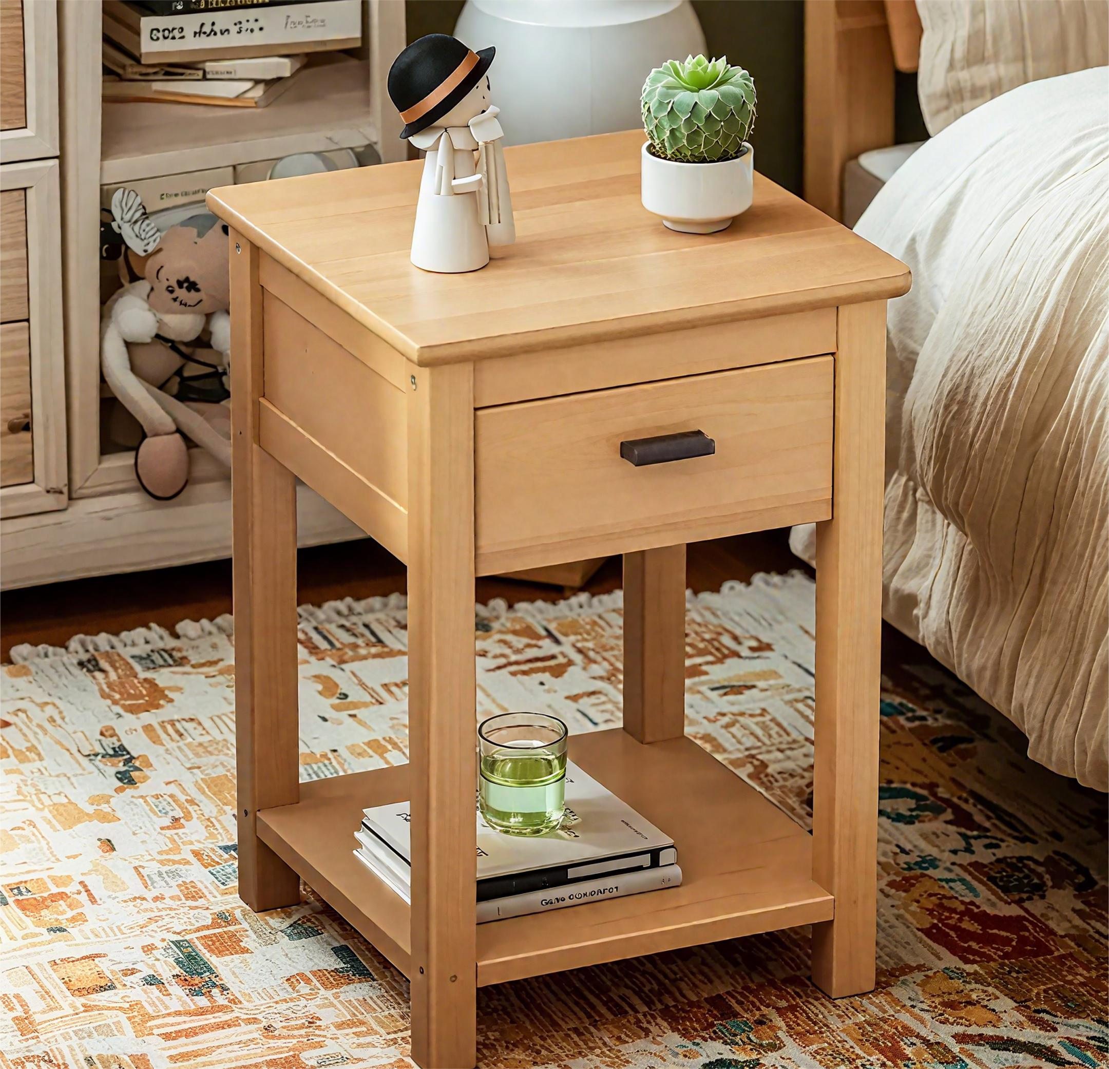 solid wood nightstand