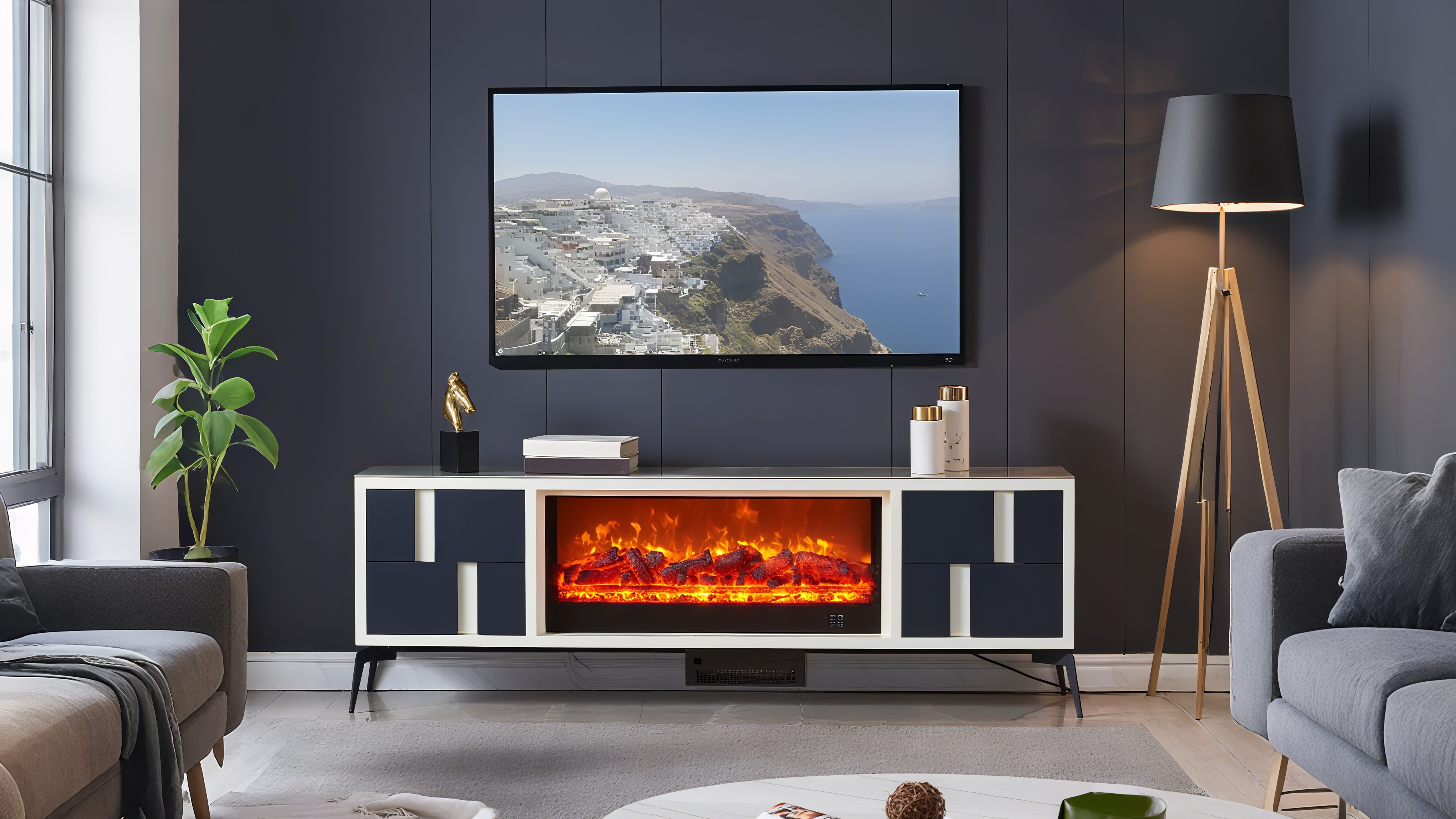 fireplace TV stand | homeyfad