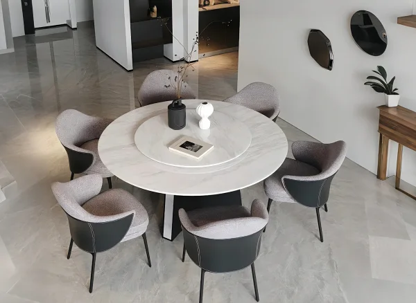 Upholstered Low Back Arm Dining Chairs