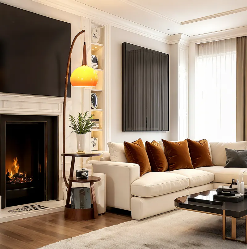 Floor Lmap with Side Table